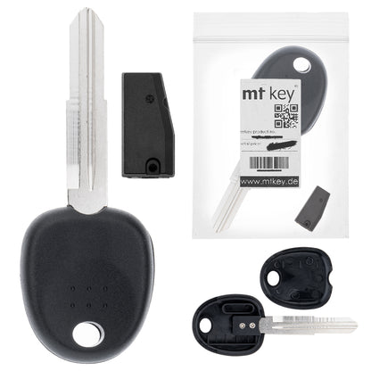 MT-KEY Auto Zünd Schlüssel Rohling HYN6 + ID60 80 Bit T16 Keramik Transponder Wegfahrsperre kompatibel mit Hyundai H1 / I800 06-10