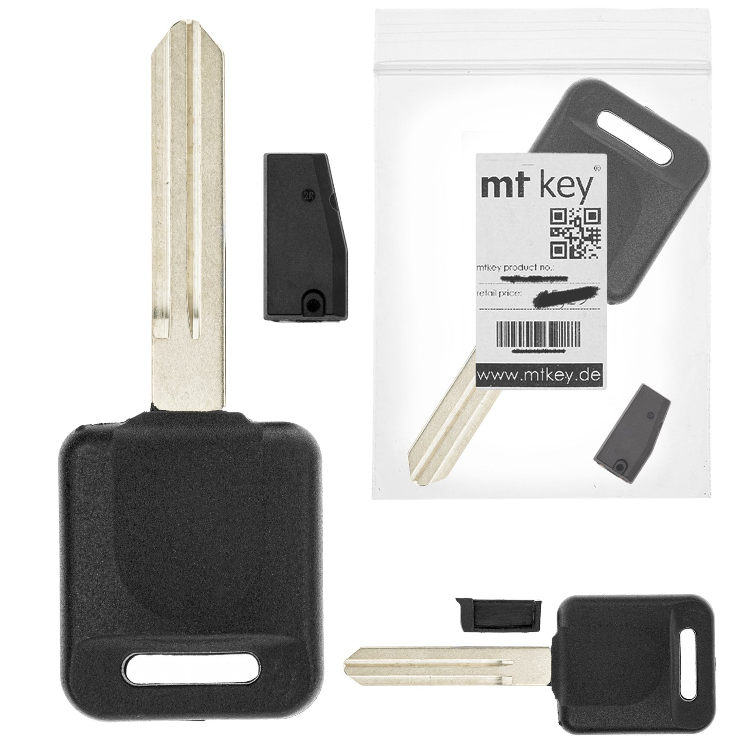 Auto Zünd Schlüssel Rohling NSN14 + ID60 80 Bit T16 Keramik Transponder kompatibel mit Nissan 350Z Z33 Almera N16 Navara D22 03-05 Pathfinder R50 99-05 Patrol Y61 03-06 Primera P11 98-00 Pulsar 98-00