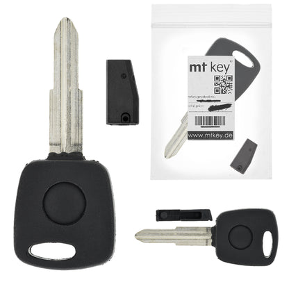MT-KEY Auto Zünd Schlüssel Rohling SSY3 + ID60 80 Bit T16 Keramik Transponder Wegfahrsperre kompatibel mit Ssangyong Actyon Ab 07 Kyron Ab 05 Rexton Ab 06
