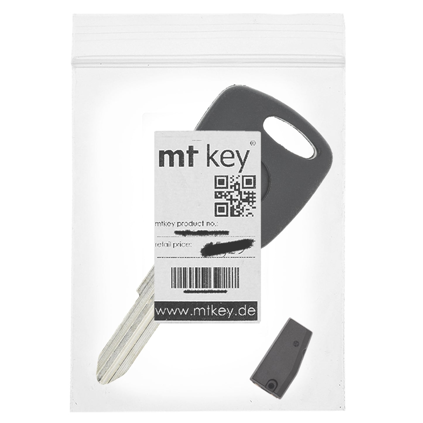 MT-KEY Auto Zünd Schlüssel Rohling SSY3 + ID60 80 Bit T16 Keramik Transponder Wegfahrsperre kompatibel mit Ssangyong Actyon Ab 07 Kyron Ab 05 Rexton Ab 06