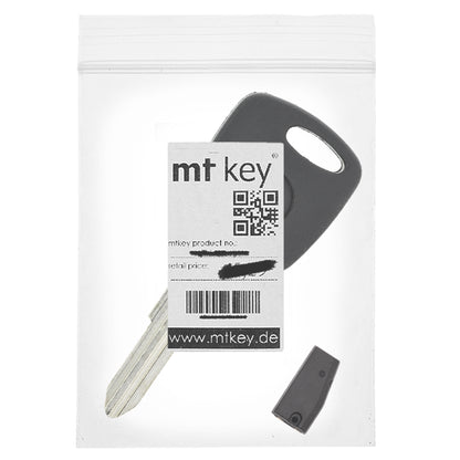 MT-KEY Auto Zünd Schlüssel Rohling SSY3 + ID60 80 Bit T16 Keramik Transponder Wegfahrsperre kompatibel mit Ssangyong Actyon Ab 07 Kyron Ab 05 Rexton Ab 06