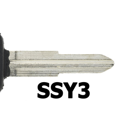 MT-KEY Auto Zünd Schlüssel Rohling SSY3 + ID60 80 Bit T16 Keramik Transponder Wegfahrsperre kompatibel mit Ssangyong Actyon Ab 07 Kyron Ab 05 Rexton Ab 06