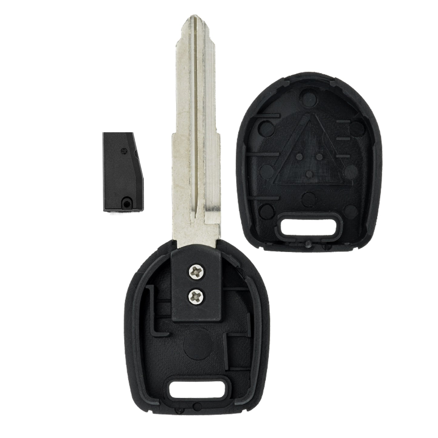 MT-KEY Auto Zünd Schlüssel Rohling MIT11R + ID61 Transponder kompatibel mit Mitsubishi Lancer Cs0 03-06 Montero Io 00-06 Outlander Cu0W 04-06 Pajero Io 99-04 Pajero Pinin 99-04 Shogun Pinin 99-04