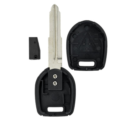 MT-KEY Auto Zünd Schlüssel Rohling MIT11R + ID61 Transponder kompatibel mit Mitsubishi Lancer Cs0 03-06 Montero Io 00-06 Outlander Cu0W 04-06 Pajero Io 99-04 Pajero Pinin 99-04 Shogun Pinin 99-04