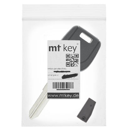 MT-KEY Auto Zünd Schlüssel Rohling MIT11R + ID61 Transponder kompatibel mit Mitsubishi Lancer Cs0 03-06 Montero Io 00-06 Outlander Cu0W 04-06 Pajero Io 99-04 Pajero Pinin 99-04 Shogun Pinin 99-04