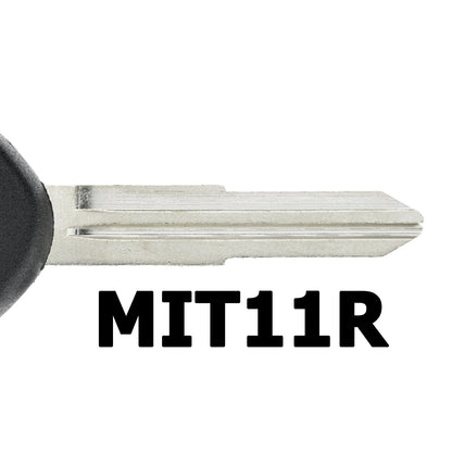 MT-KEY Auto Zünd Schlüssel Rohling MIT11R + ID61 Transponder kompatibel mit Mitsubishi Lancer Cs0 03-06 Montero Io 00-06 Outlander Cu0W 04-06 Pajero Io 99-04 Pajero Pinin 99-04 Shogun Pinin 99-04