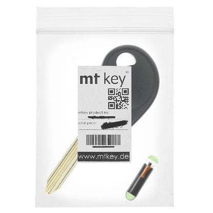 MT-KEY Auto Zünd Schlüssel Rohling SX9 + ID48 Transponder Wegfahrsperre kompatibel mit Citroen Jumper 01-05 Xantia 99-01