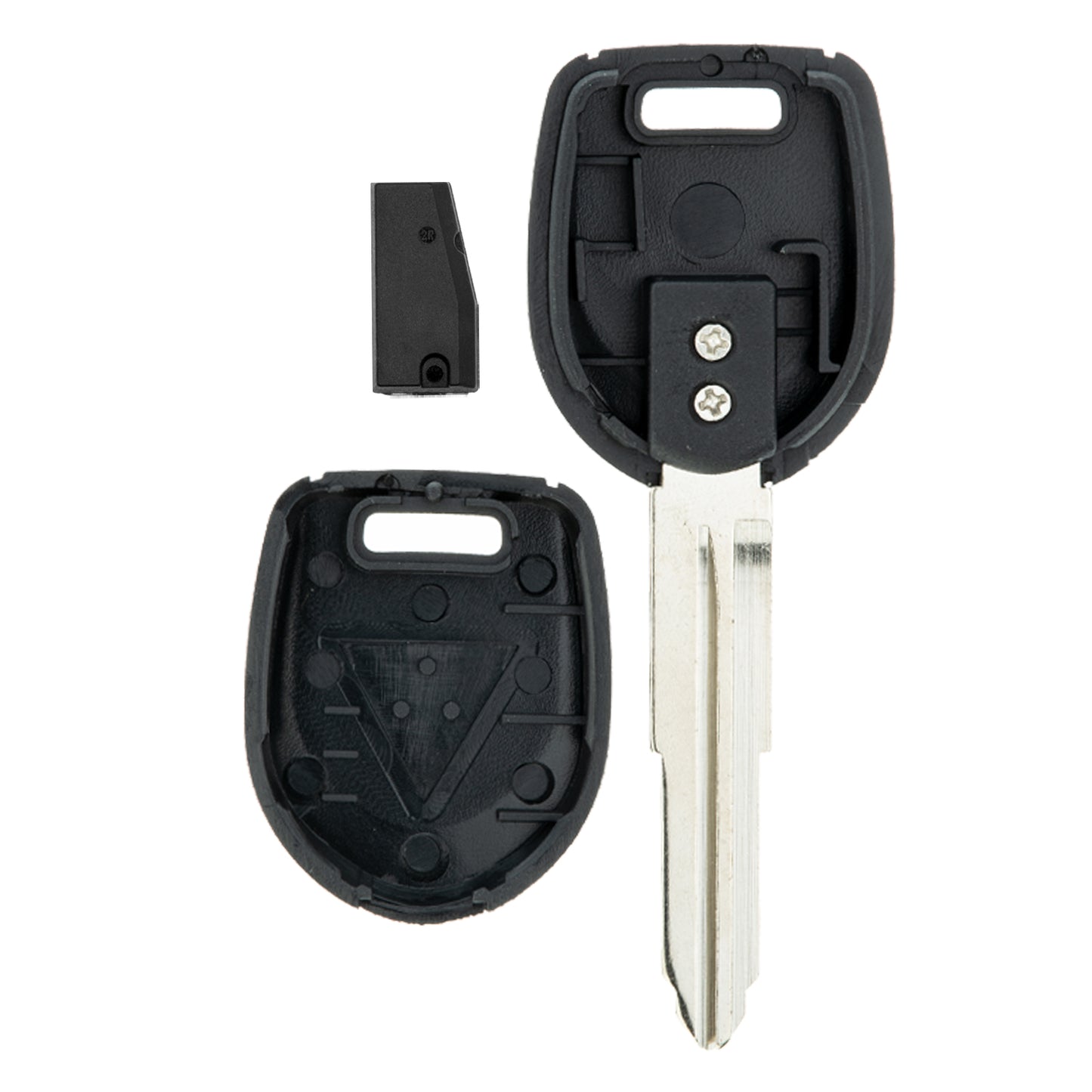 MT-KEY Auto Zünd Schlüssel Rohling MIT8 + ID62 Transponder Wegfahrsperre kompatibel mit Mitsubishi Challenger 02-03 Montero Sport 01-04 Shogun Sport 02-03