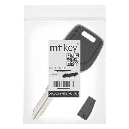 MT-KEY Auto Zünd Schlüssel Rohling MIT8 + ID62 Transponder Wegfahrsperre kompatibel mit Mitsubishi Challenger 02-03 Montero Sport 01-04 Shogun Sport 02-03