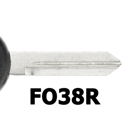 MT-KEY Auto Zünd Schlüssel Rohling FO38R + ID63 80 BIT Transponder kompatibel mit Ford Escape II 05-12 Eer IV 08-12 F-250 04-11 FIVe Hundred 05-07 Flex 08-12 Freestar 04-07 Freestyle D219 05-07