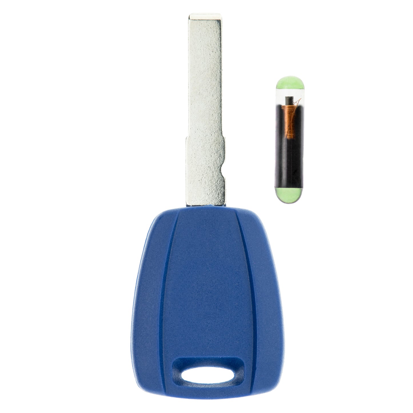 Auto Zünd Schlüssel Rohling Blau SIP22 + ID48 Transponder kompatibel mit Alfa Romeo 147 156 932 03-06 GT 03-10 Fiat Bravo 198 Doblo 06-11 Doblo 223 Ducato II 244 -08 Idea -10 Stilo -08 Peugeot Boxer