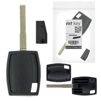 MT-KEY Auto Zünd Schlüssel Rohling HU101 + ID63 40 Bit Transponder kompatibel mit Ford C-Max I 03-10 Fiesta VII 08-12 Focus II 04-10 Galaxy II WA6 06-10 Kuga I 08-12 Mondeo IV BA7 07-10 S-Max I 06-10