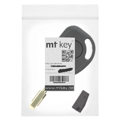 MT-KEY Auto Zünd Schlüssel Rohling FO21 + ID63 40 Bit Transponder kompatibel mit Ford Fiesta VI 03-08 Fusion Ab 02 Tourneo Connect 09-13 Transit Mk7 07-13 Ford Transit Connect 09-13 Mazda 121 96-01