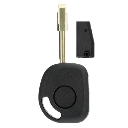 MT-KEY Auto Zünd Schlüssel Rohling FO21 + ID63 40 Bit Transponder kompatibel mit Ford Fiesta VI 03-08 Fusion Ab 02 Tourneo Connect 09-13 Transit Mk7 07-13 Ford Transit Connect 09-13 Mazda 121 96-01