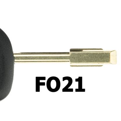 MT-KEY Auto Zünd Schlüssel Rohling FO21 + ID63 40 Bit Transponder kompatibel mit Ford Fiesta VI 03-08 Fusion Ab 02 Tourneo Connect 09-13 Transit Mk7 07-13 Ford Transit Connect 09-13 Mazda 121 96-01