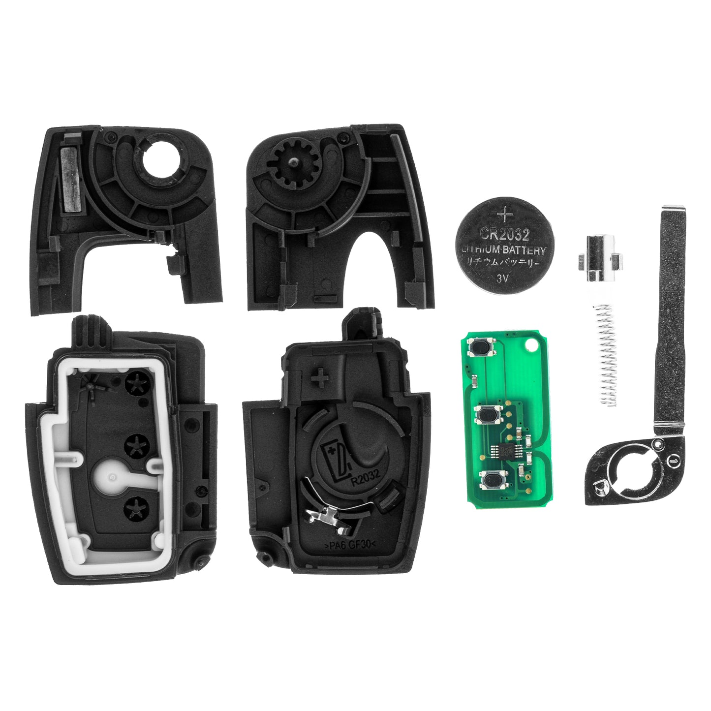 MT-KEY Funk Schlüssel 434MHZ kompatibel mit Ford Fiesta VII 08-12 C-MAX I 07-10 Galaxy II 06-10 Kuga I Mondeo IV 07-10 S-MAX I 06-10 Klappschlüssel