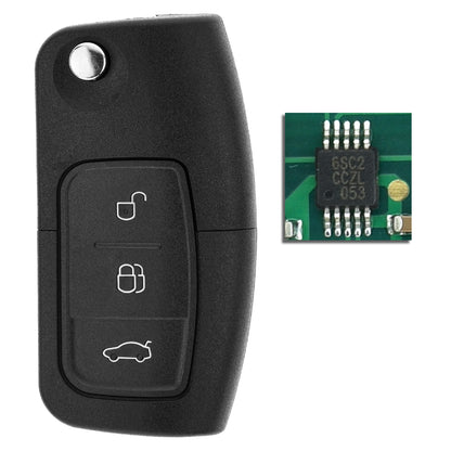 MT-KEY Funk Schlüssel 434MHZ kompatibel mit Ford Fiesta VII 08-12 C-MAX I 07-10 Galaxy II 06-10 Kuga I Mondeo IV 07-10 S-MAX I 06-10 Klappschlüssel