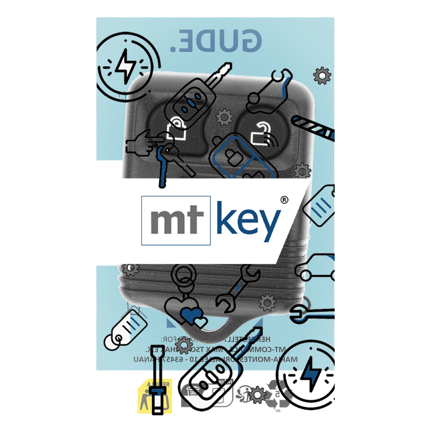 MT-KEY Funk Fernbedienung 434MHZ kompatibel mit Ford Maverick I Ranger PJ PK Escape I Freestar Mustang IV V Edge I Explorer II III F150 Funkschlüssel