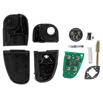 MT-KEY Funk Schlüssel 434MHZ kompatibel mit Jaguar X-Type X400 01-09 S-Type X200 99-07 XJ X350 X358 03-09 433MHZ Klappschlüssel