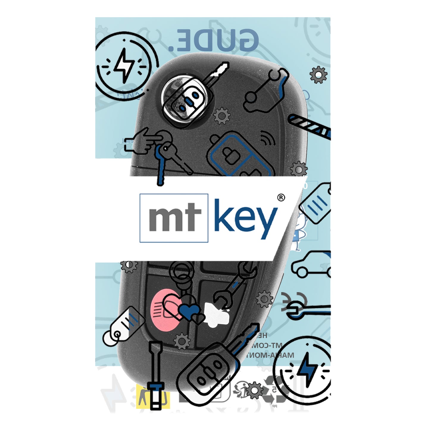 MT-KEY Funk Schlüssel 434MHZ kompatibel mit Jaguar X-Type X400 01-09 S-Type X200 99-07 XJ X350 X358 03-09 433MHZ Klappschlüssel