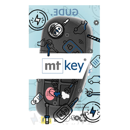 MT-KEY Funk Schlüssel 434MHZ kompatibel mit Jaguar X-Type X400 01-09 S-Type X200 99-07 XJ X350 X358 03-09 433MHZ Klappschlüssel