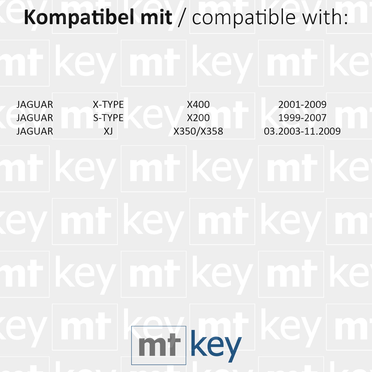 MT-KEY Funk Schlüssel 434MHZ kompatibel mit Jaguar X-Type X400 01-09 S-Type X200 99-07 XJ X350 X358 03-09 433MHZ Klappschlüssel