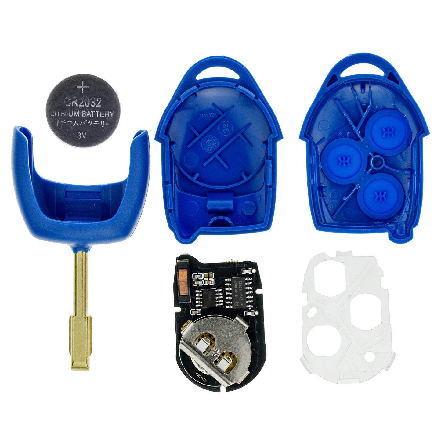 MT-KEY 3 Tasten Funk Schlüssel Fernbedienung 434MHZ kompatibel mit Ford Transit TT9 2006-2014 433MHZ Autoschlüssel