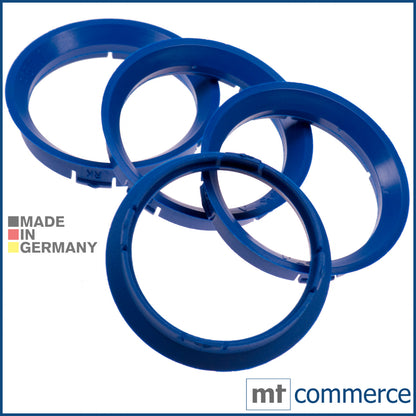 4X Zentrierringe 63,3 x 57,1 mm blau Felgen Ringe kompatibel mit CMS DBV Proline Schmidt VW Audi Skoda Seat u.a.