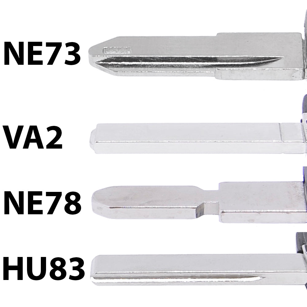 Autoschlüssel Funk Fernbedienung Austausch Gehäuse mit 2 Tasten + VA2 Rohling + Batterie kompatibel mit Peugeot 407 Partner Citroen C2 C3 Picasso Berlingo