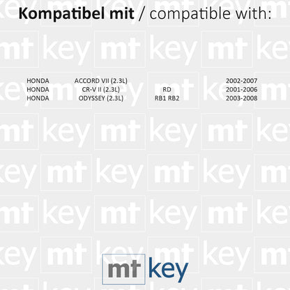 MT-KEY 2 Tasten Funk Schlüssel 434MHZ kompatibel mit Honda Accord VII 2.3L 02-07 CR-V II RD 2.3L 01-06 Odyssey 2.3L 03-08 Autoschlüssel