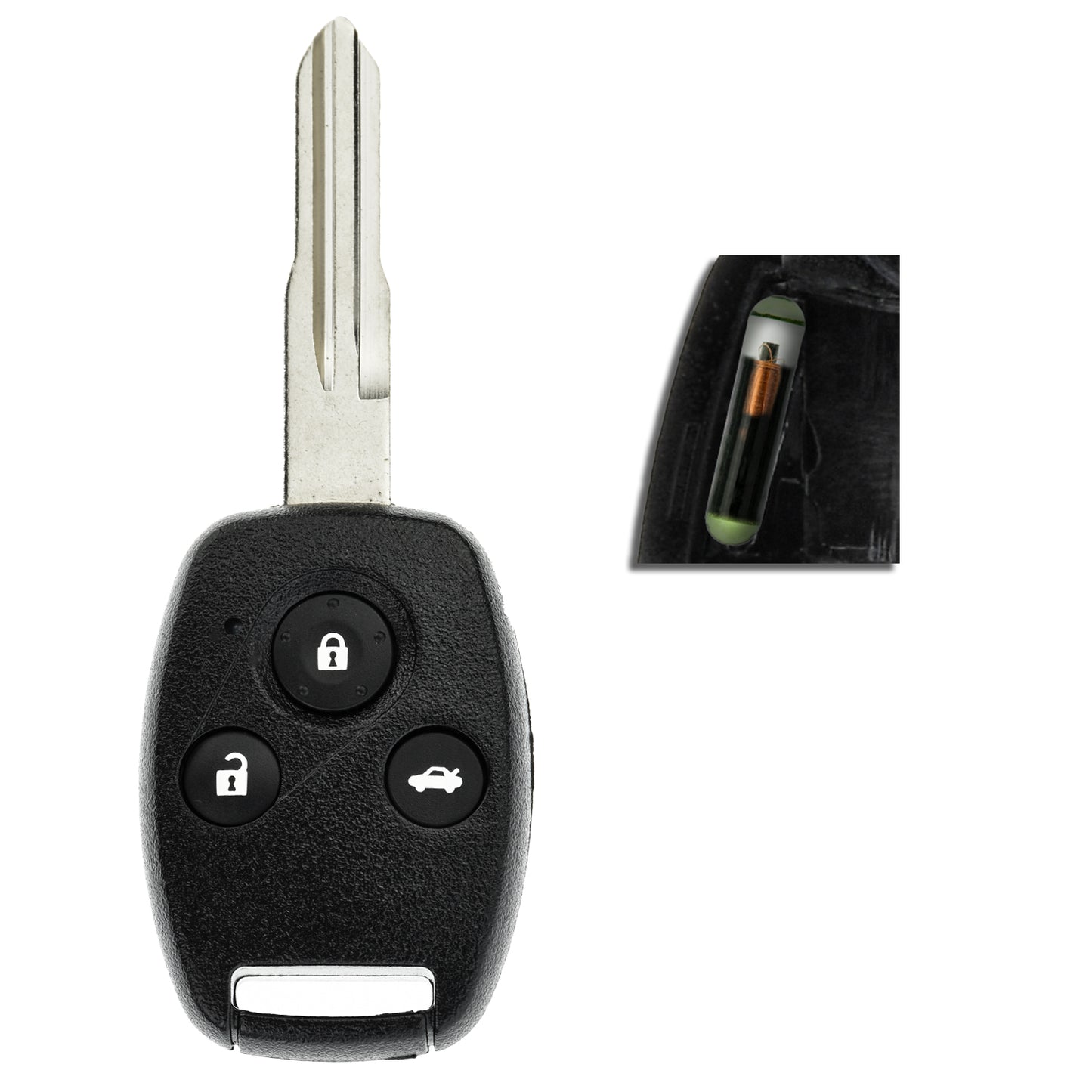 MT-KEY 3 Tasten Funk Schlüssel 434MHZ kompatibel mit Honda Accord VII 2.3L 02-07 CR-V II RD 2.3L 01-06 Odyssey 2.3L 03-08 Autoschlüssel