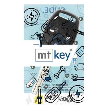 MT-KEY 3 Tasten Funk Schlüssel 434MHZ kompatibel mit Honda Accord VII 2.3L 02-07 CR-V II RD 2.3L 01-06 Odyssey 2.3L 03-08 Autoschlüssel