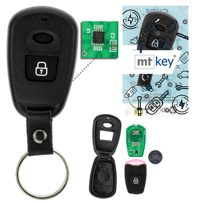 MT-KEY Funk Fernbedienung Sender 434MHZ kompatibel mit Hyundai Elantra XD Matrix FC Santa Fe SM Trajet FO Kia Maegntis Optima GD 433MHZ Funkschlüssel