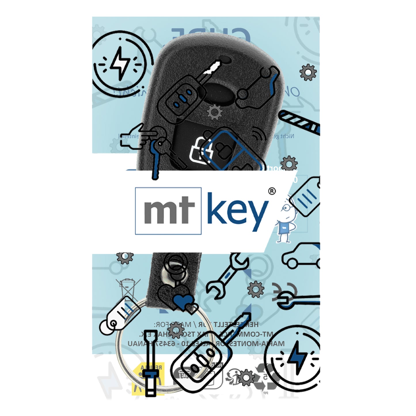 MT-KEY Funk Fernbedienung Sender 434MHZ kompatibel mit Hyundai Elantra XD Matrix FC Santa Fe SM Trajet FO Kia Maegntis Optima GD 433MHZ Funkschlüssel