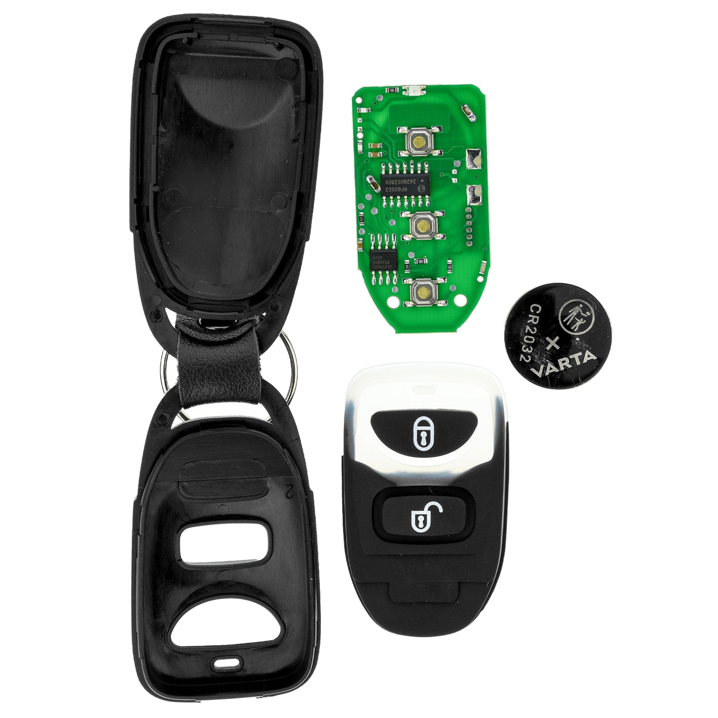 MT-KEY Funk Fernbedienung Sender 434MHZ kompatibel mit Hyundai Tucson I JM Santa Fe II CM i10 I PA Kia Sportage II JE 04-10 433MHZ Funkschlüssel