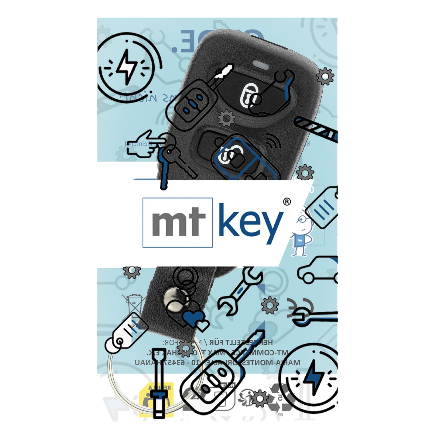 MT-KEY Funk Fernbedienung Sender 434MHZ kompatibel mit Hyundai Tucson I JM Santa Fe II CM i10 I PA Kia Sportage II JE 04-10 433MHZ Funkschlüssel
