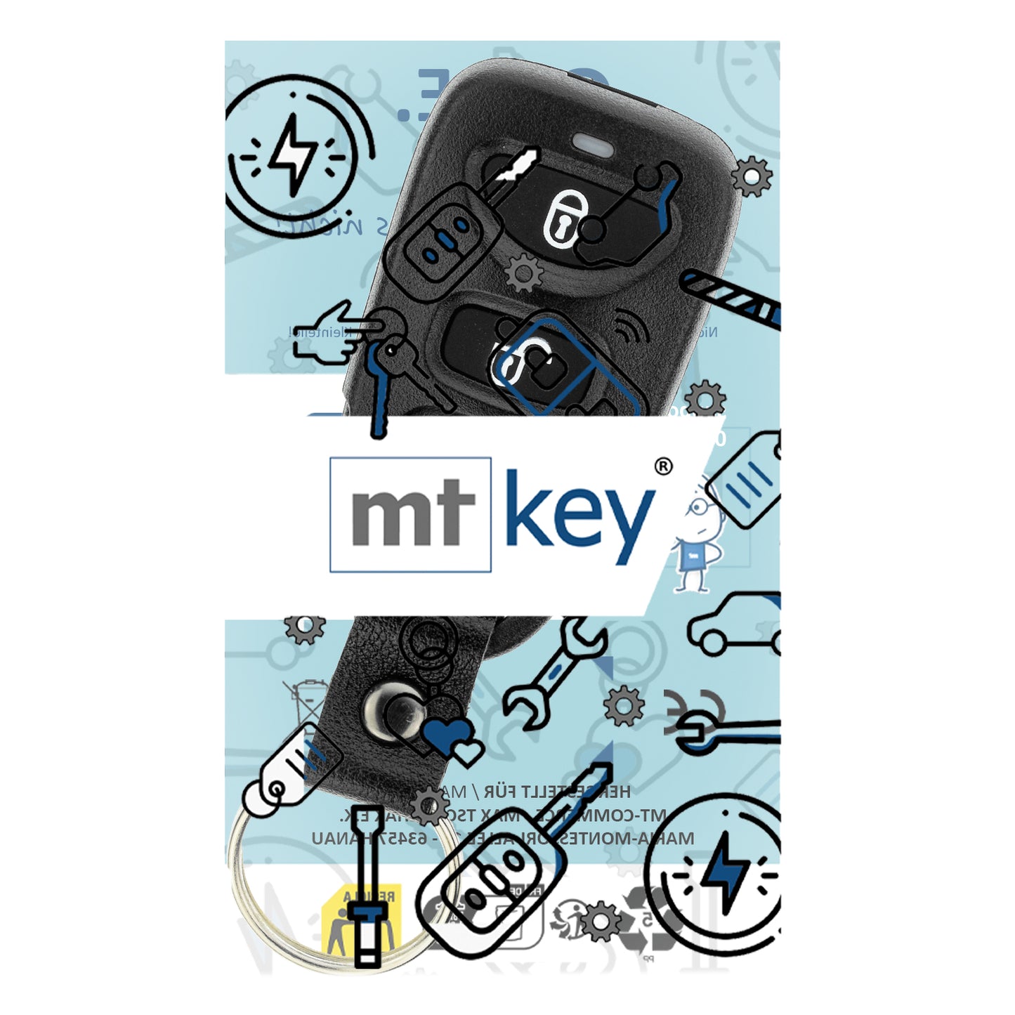 MT-KEY Funk Fernbedienung Sender 434MHZ kompatibel mit Hyundai Elantra HD MD Sonata V NF Kia Optima MG Sorento I JC Carens III UN Funkschlüssel