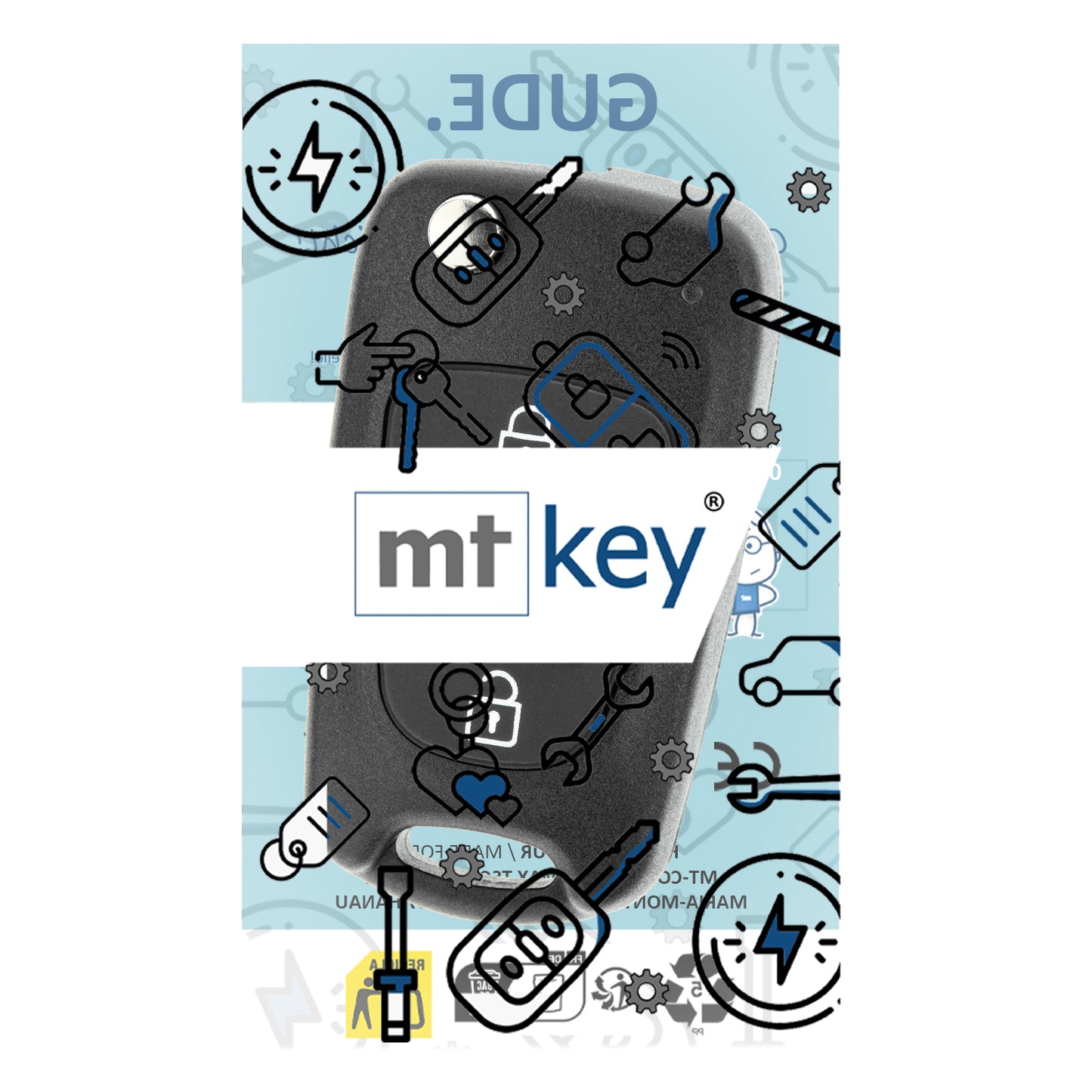 MT-KEY Funk Schlüssel 434MHZ kompatibel mit Hyundai iX35 EL 09-14 iX20 JC 10-19 i20 PB 08-12 i30 FD 07-11 433MHZ 3 Tasten Klappschlüssel