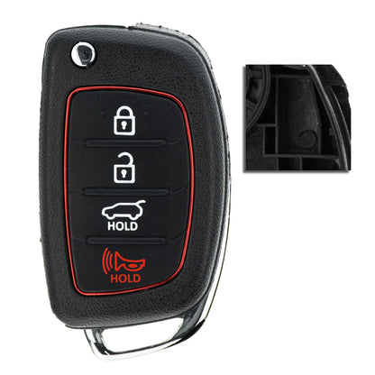 MT-KEY Funk Schlüssel 434MHZ kompatibel mit Hyundai Tucson II EL 09-13 iX35 I EL 09-14 i30 FD 07-11 433MHZ Klappschlüssel