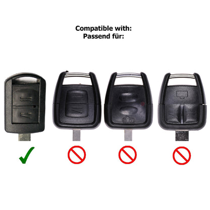 Soft Case Silikon Schutz Hülle Auto Schlüssel Blau kompatibel mit Opel Combo C Corsa C Meriva A Tigra TwinTop