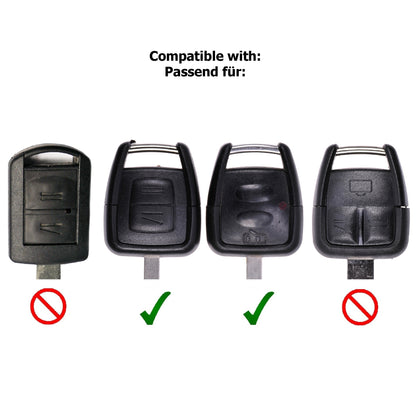 Repair Reparatur Satz Auto Schlüssel Austausch Gehäuse mit 2 Tasten + Drucktaster + Batterie kompatibel mit Opel Astra G Zafira A Omega B Vetra B 2 Tasten