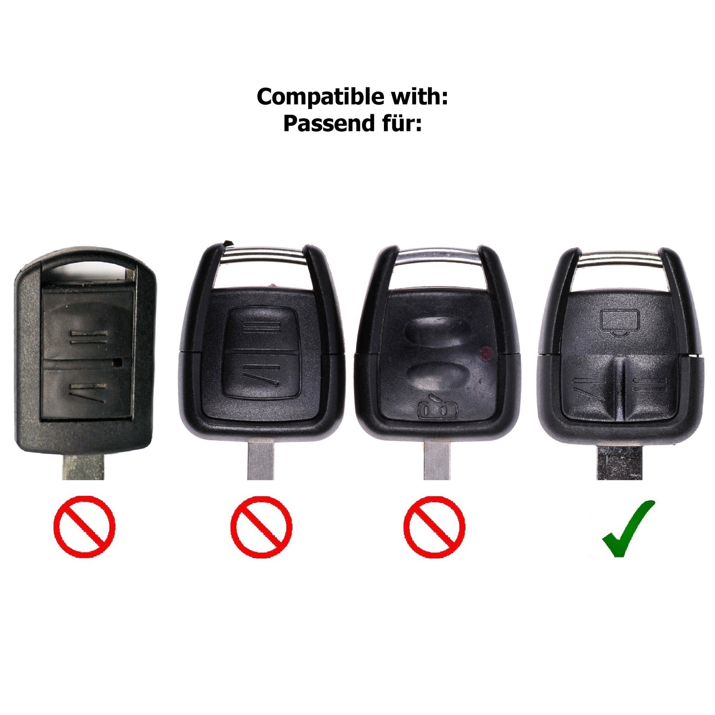 Repair Reparatur Satz Gehäuse Funkschlüssel Fernbedienung Autoschlüssel 2X 3 Tasten Gehäuse 6X Mikrotaster 2X CR2032 Batterie kompatibel mit Opel