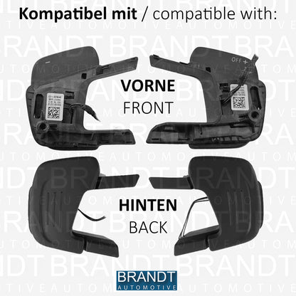 BRANDT Schaltwippen Alu BLAU kompatibel mit VW ARTEON R-Line 3H Golf 7 VII AU GTI GTD GTE R-LINE VARIANT PASSAT B8 POLO V VI 5 6 TIGUAN II TOURAN 5T