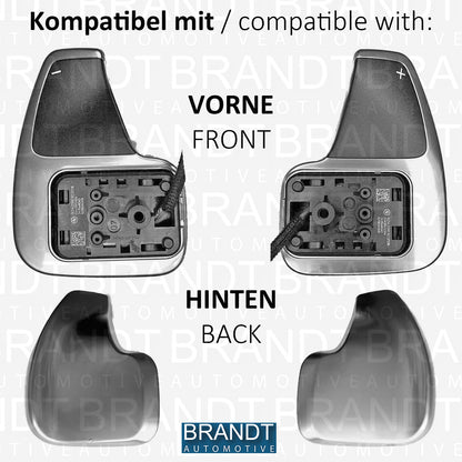 Schaltwippen ALU Schwarz kompatibel mit BMW 1er F20 F21 F22 F23 F45 F46 3er F30 F31 F34 F32 F33 F36 i8 X1 F48 X2 F39 X3 F25 X4 F26 X5 F15 X6 F16