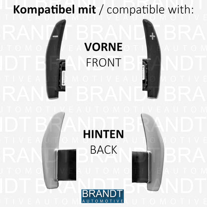 T CARBON ECHT Schaltwippen SCHWARZ kompatibel mit BMW M2 F22 F87 M3 F30 F35 F80 M4 F32 F82 F83 Schaltpaddel Paddel Aufsatz Drucktaster Wippenschalter