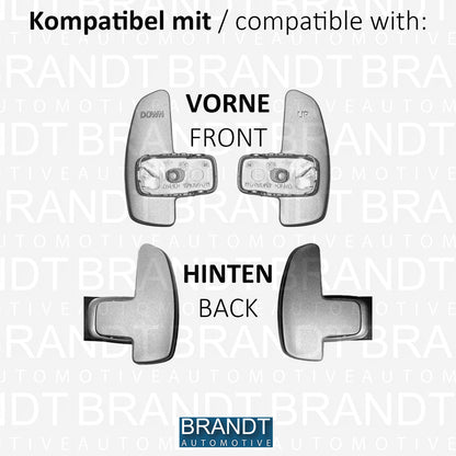 BRANDT Schaltwippen ALU Schwarz kompatibel mit MERCEDES BENZ AMG CLK63 S63 S65 SL55 SLS SLK55 GL63 G63 GLA45 CLS63 E63 W212 G-Modell M-Klasse
