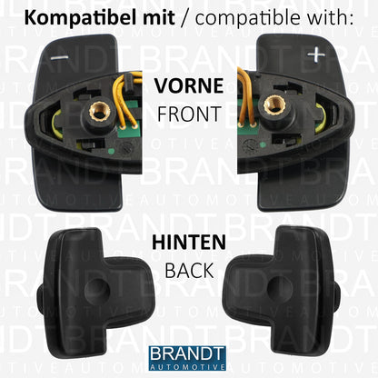 Schaltwippen ALU Schwarz kompatibel mit MERCEDES AMG W176 W242 W246 W204 C S204 C117 W117 X218 C218 W218 W212 S212 C207 A207 X166 W166 X156 X204 R231