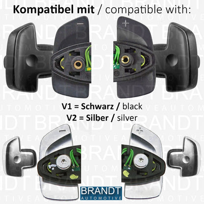 T CARBON ECHT Schaltwippen SCHWARZ kompatibel mit Mercedes Benz A-Klasse W176 W177 15-23 Schaltpaddel Paddel Aufsatz Drucktaster Wippenschalter