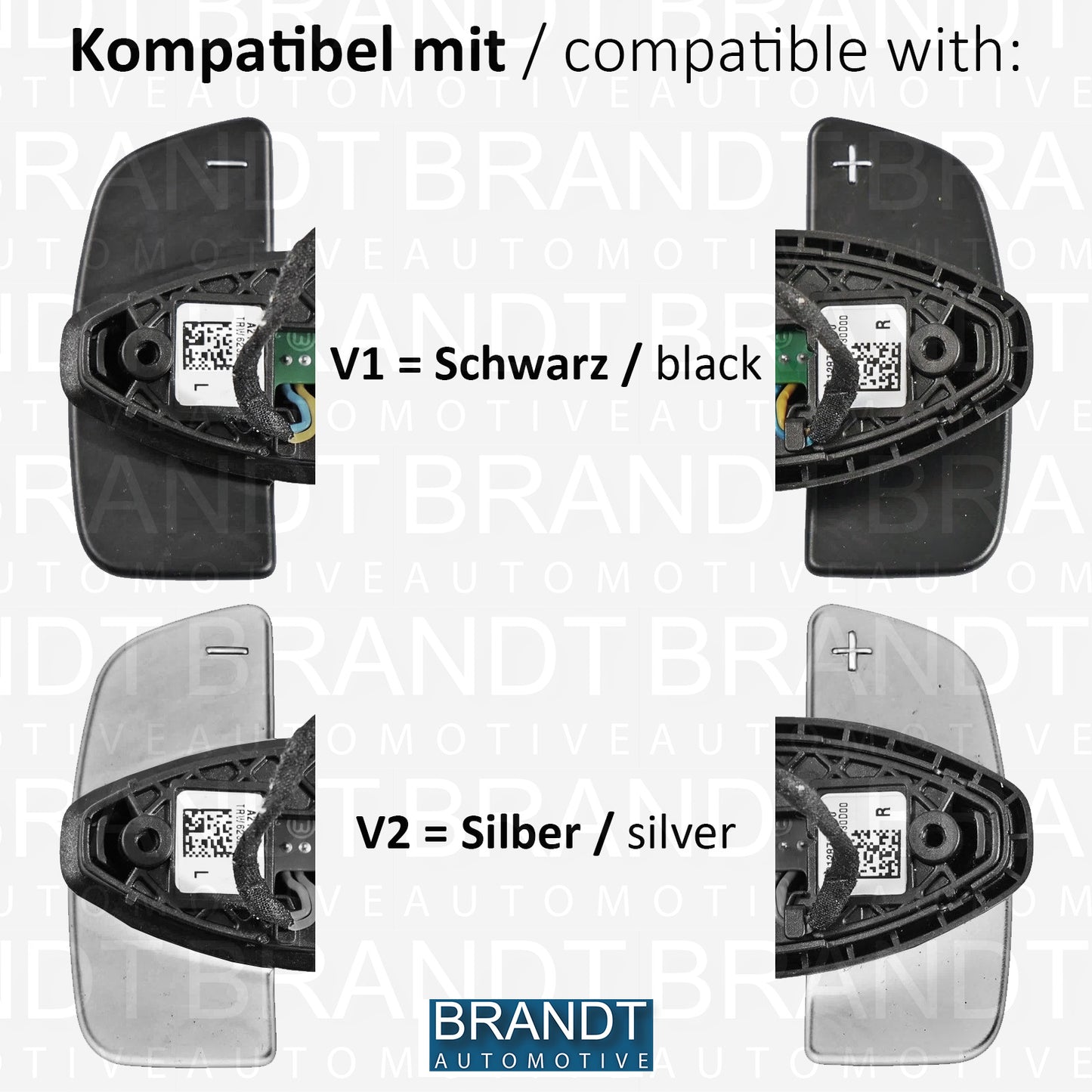 BRANDT Schaltwippen ALU kompatibel mit MERCEDES BENZ W176 12-18 W203 S203 W204 S204 C204 CL203 W212 S212 W164 A207 C207 W251 X204 R230 ML CLC GLK SL