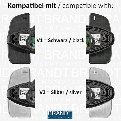 BRANDT Schaltwippen ALU kompatibel mit MERCEDES BENZ E-Klasse S212 W212 A207 C207 SL R230 SLK R171 S-Klasse W221 W176 W204 C204 S204 CL203 CLC